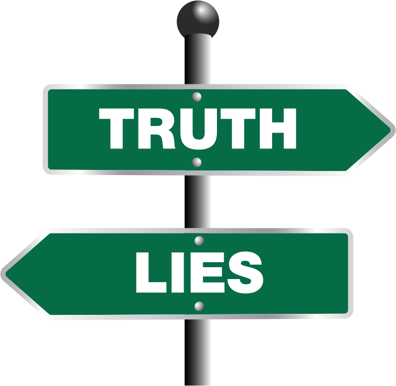 Truth And Lies Sign