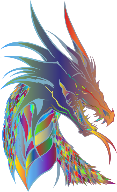 big rainbow dragon background wallpaper