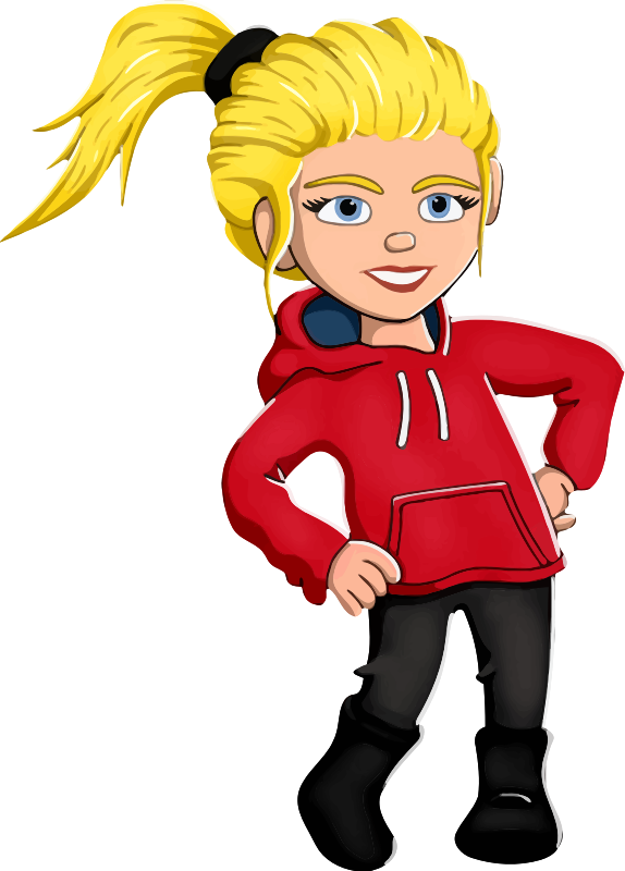 Girl with hands on hips - Openclipart