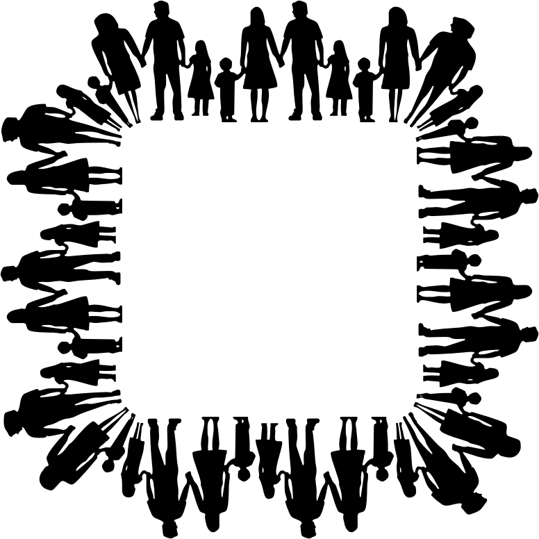 Nuclear Family Silhouette Quadrilateral