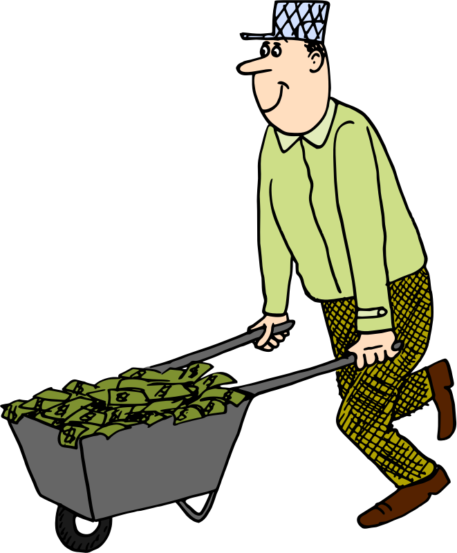 Laughing all the way to the bank colour Openclipart