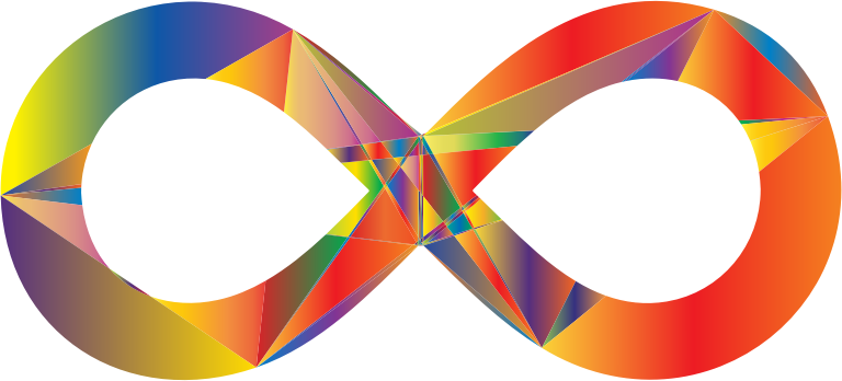 Prismatic Geometric Infinity Sign