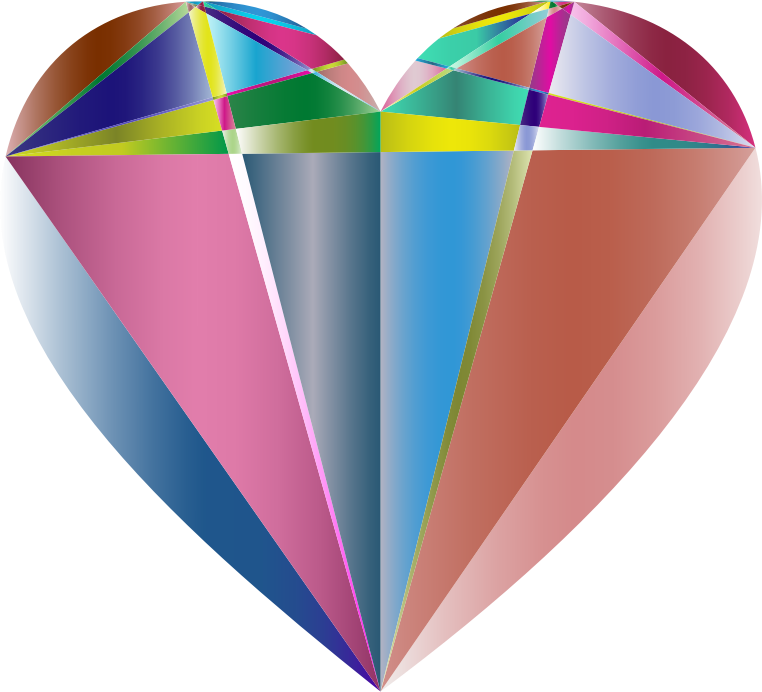 Prismatic Geometric Heart