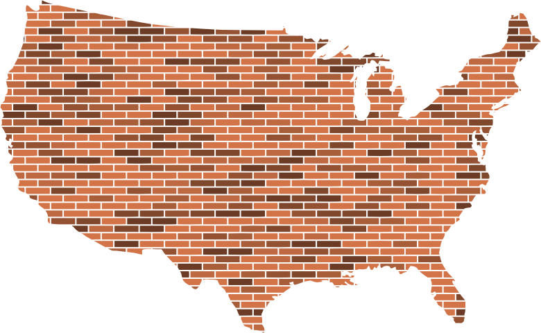 United States Map Bricks