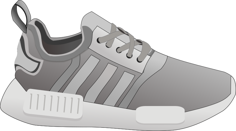 put on shoes clipart black and white