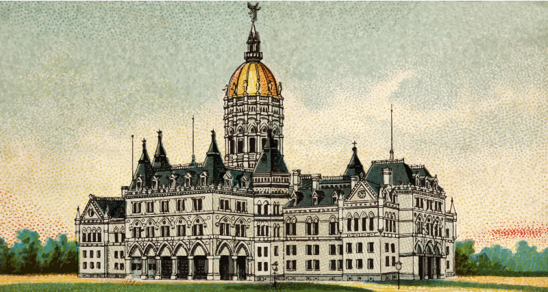 Cigarette Card - Capitol Building of Connecticut