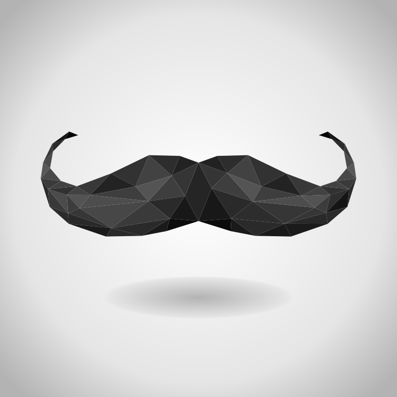 mustache lowpoly