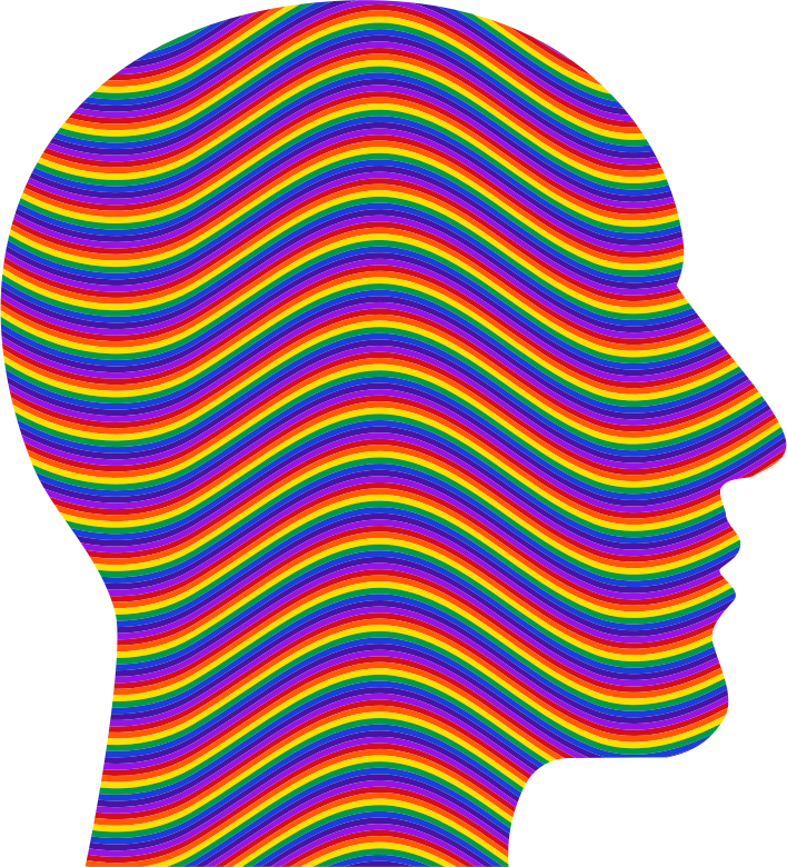 Rainbow Waves Head