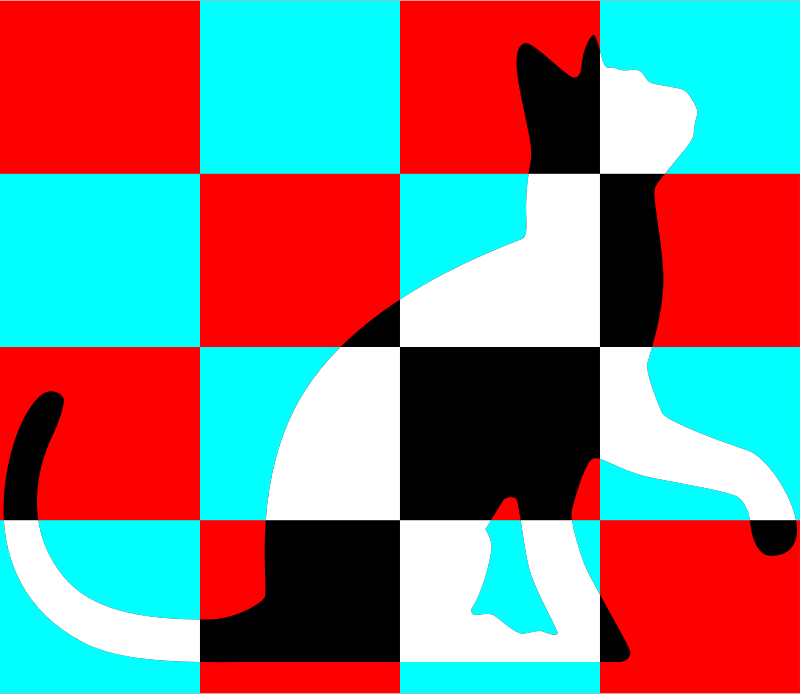 Chequered cat