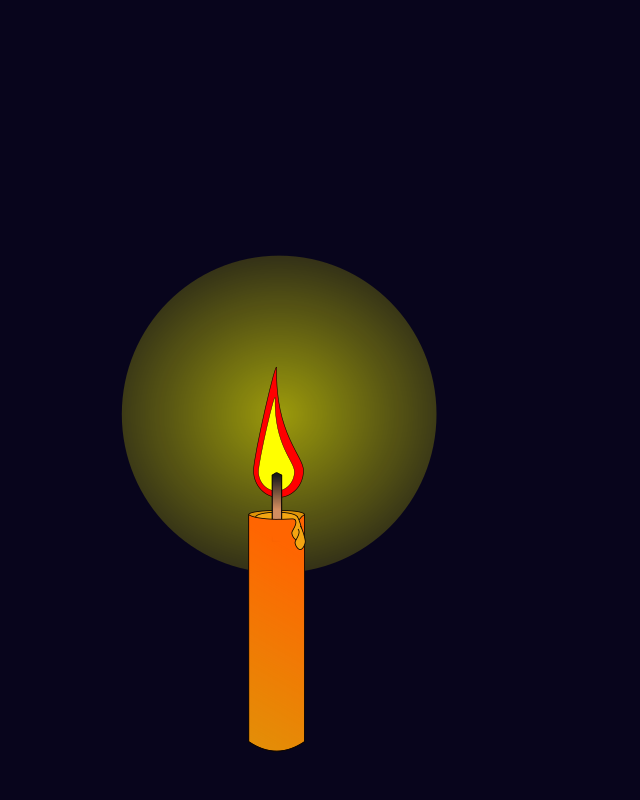 animated candle burning