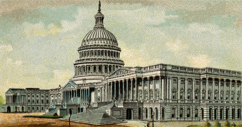 Cigarette Card - Capitol Building of United States