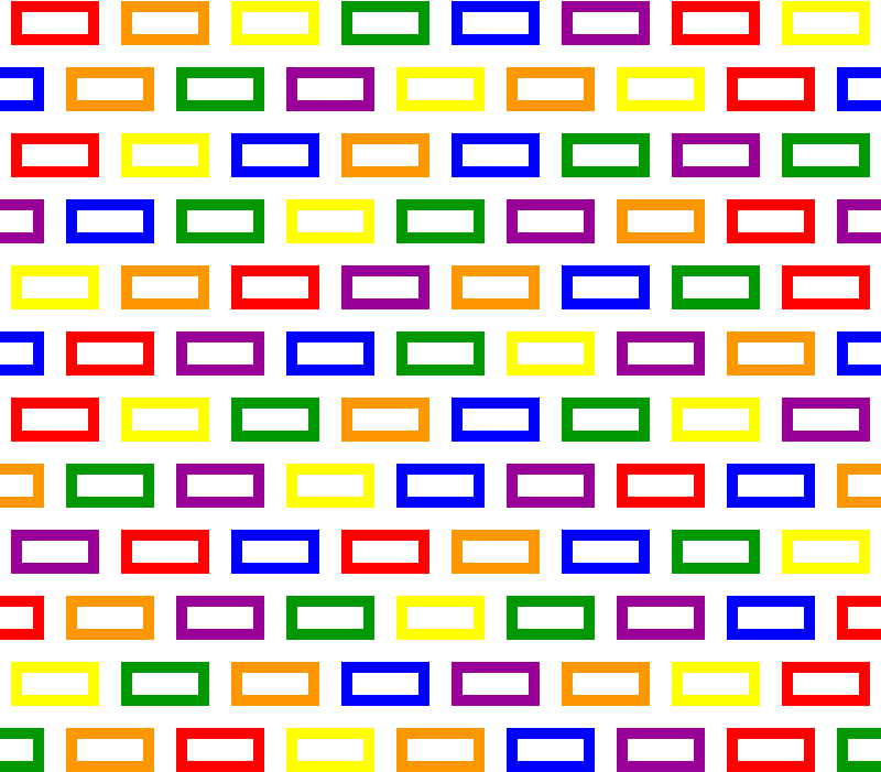 Colourful bricks pattern (no background)