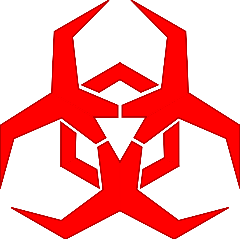 Malware Hazard Symbol - Red