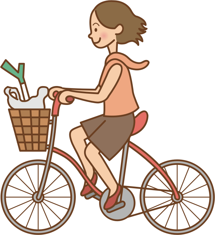 Woman riding a bicycle