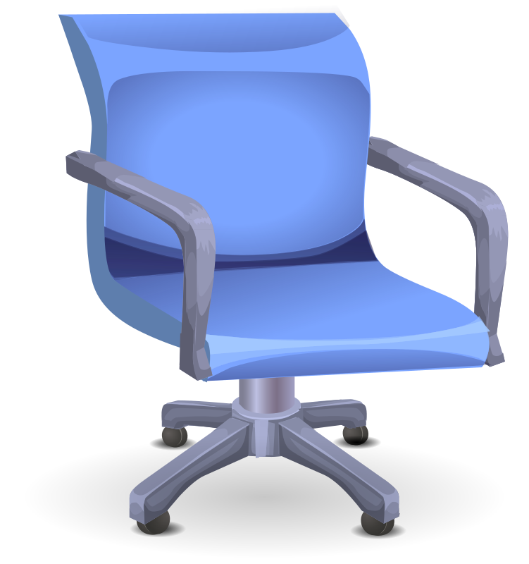 Blue office chair