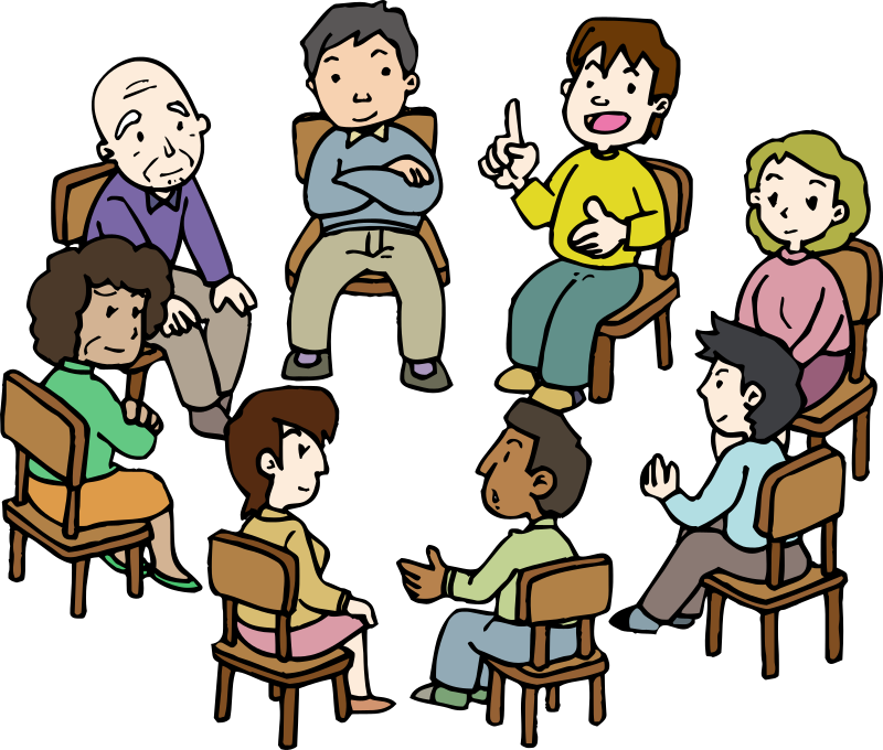 kids group discussion clipart