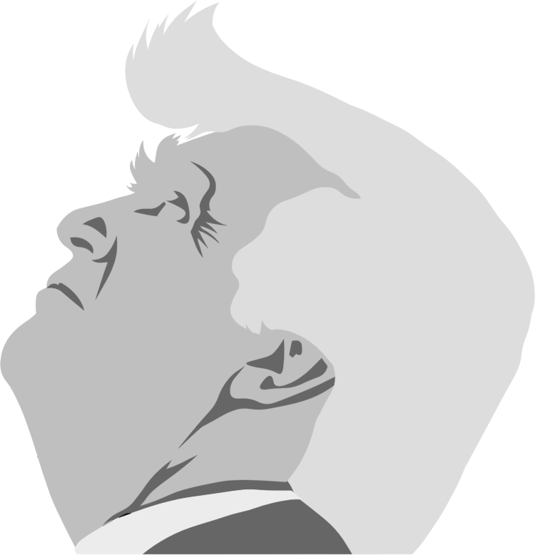 Grayscale Trump Profile