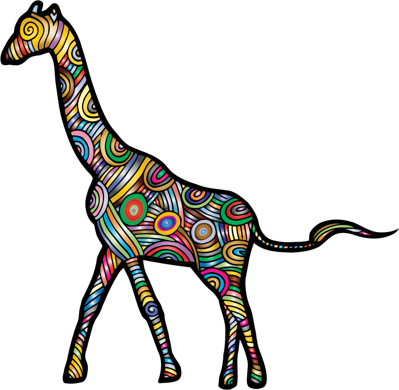 Chromatic Stylized Giraffe