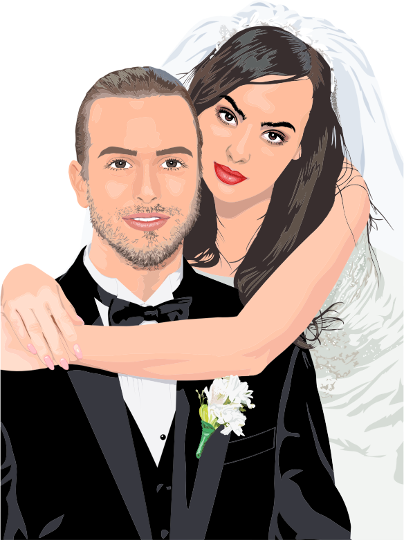 Bride And Groom Wedding Portrait By Heblo