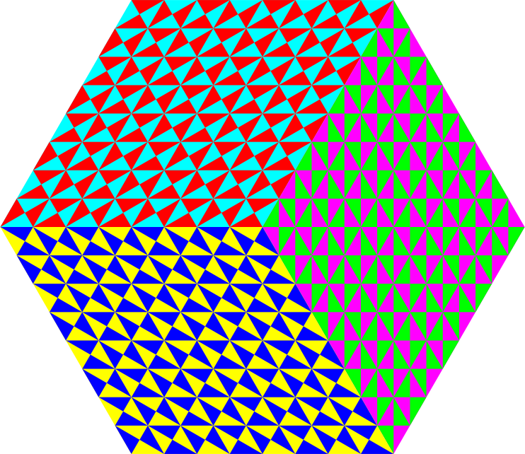 remix of 8-23-2017 triangle design using 6 colors