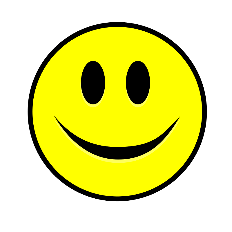 Smiling Smiley Simple Yellow Openclipart