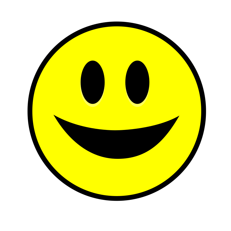 Big smiling smiley simple yellow