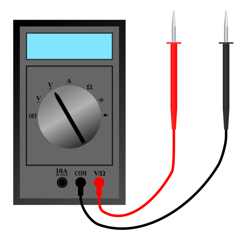 Multimeter with leads