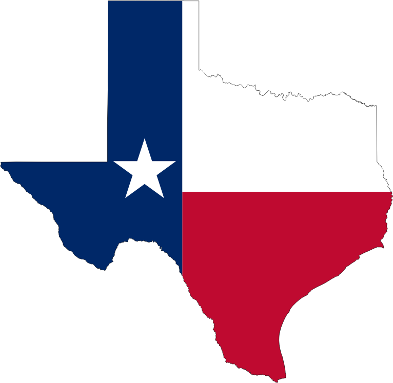 Texas State Flag Map