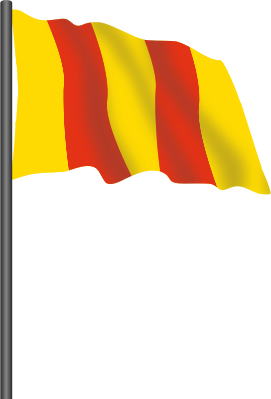 Motor racing flag 8 - red and yellow flag