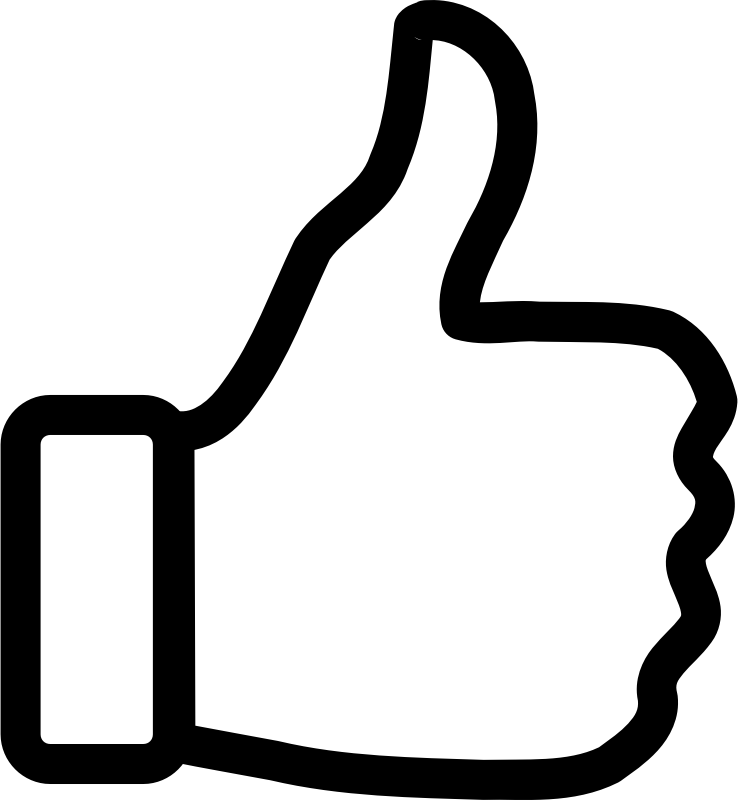 Thumbs-Up Outline - Openclipart