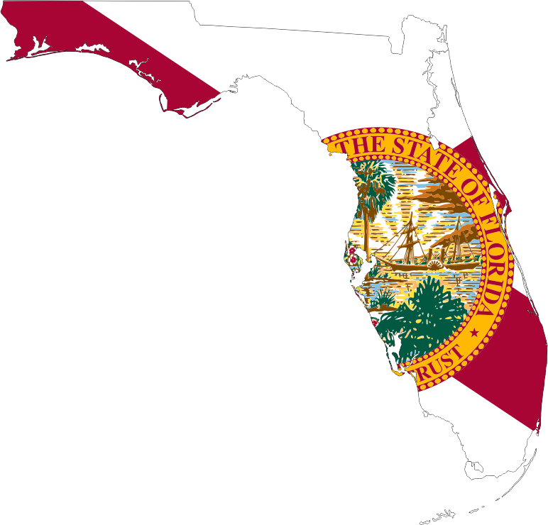 Florida Map Flag