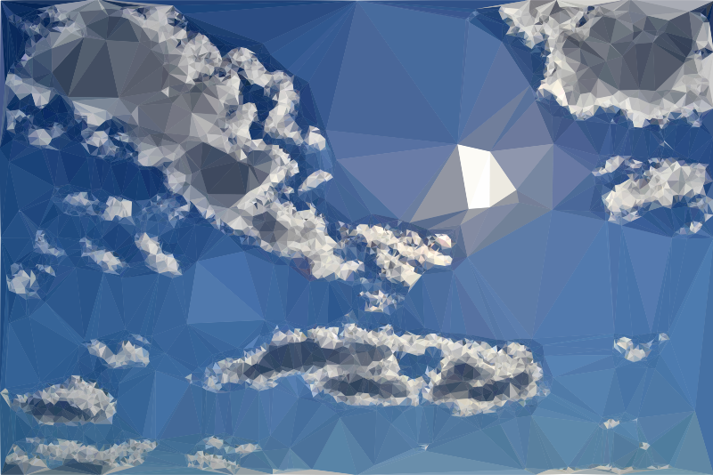 Low Poly Blue Sky 14