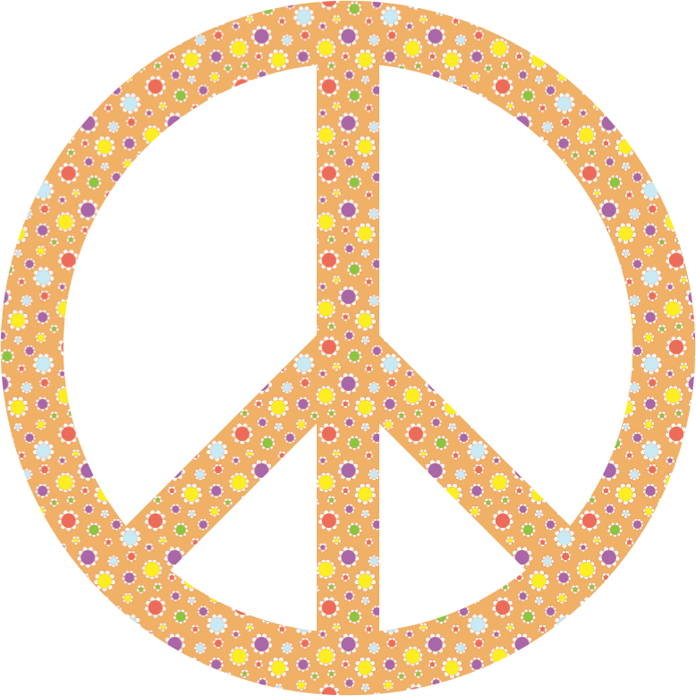 Cute Floral Peace Sign