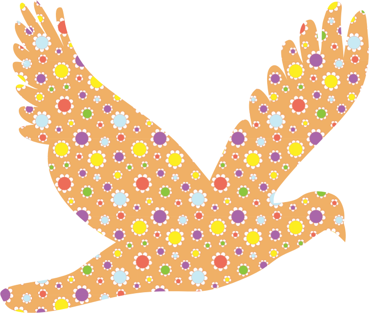 Cute Floral Peace Dove 2