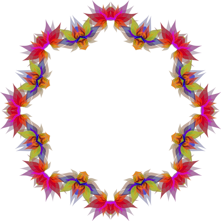 Abstract Flowers Frame