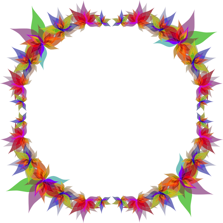 Abstract Flowers Frame 3