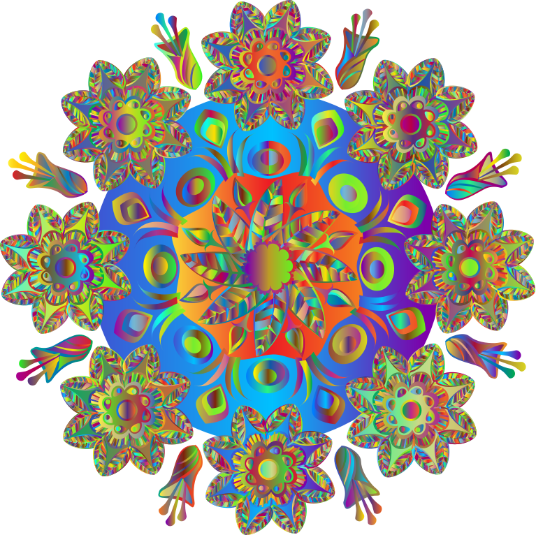 Chromatic Floral Mandala