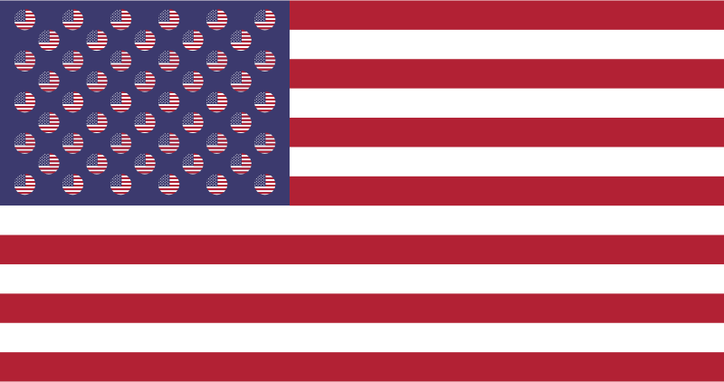 American Flag With Flag Circles