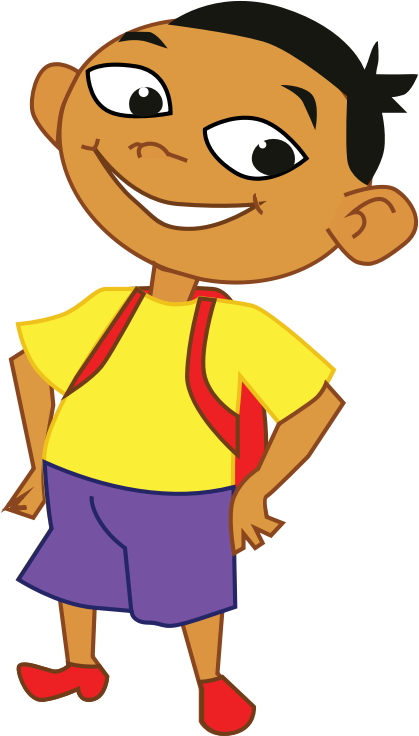 Boy with Backpack - Openclipart