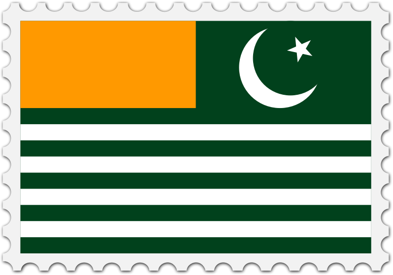 Azad Kashmir flag stamp