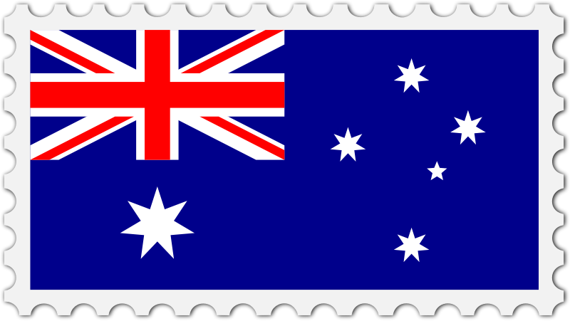 Australia flag stamp