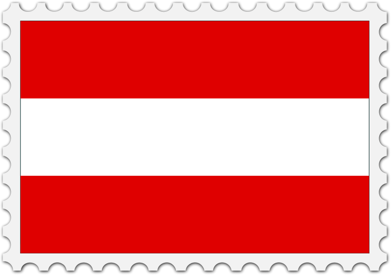 Austria flag stamp