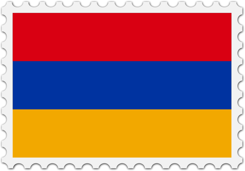Armenia flag stamp