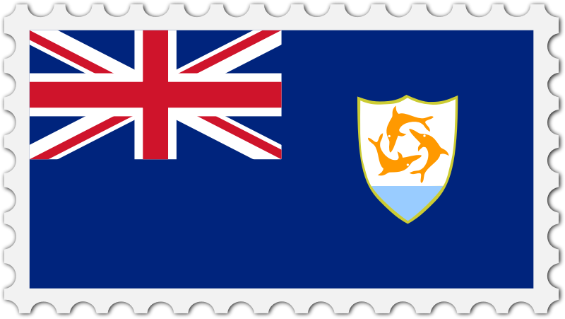 Anguilla flag stamp