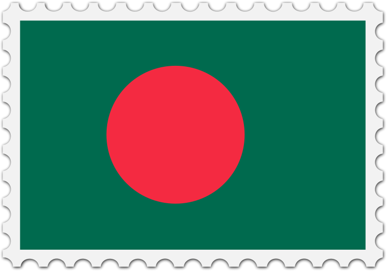 Bangladesh flag stamp