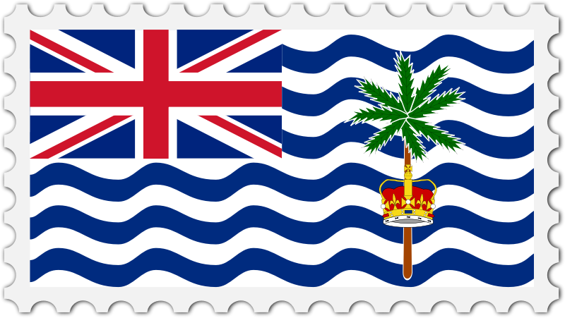 British Indian Ocean Territory flag stamp