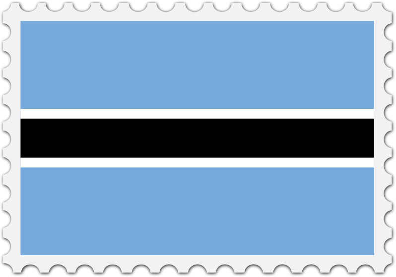 Botswana flag stamp