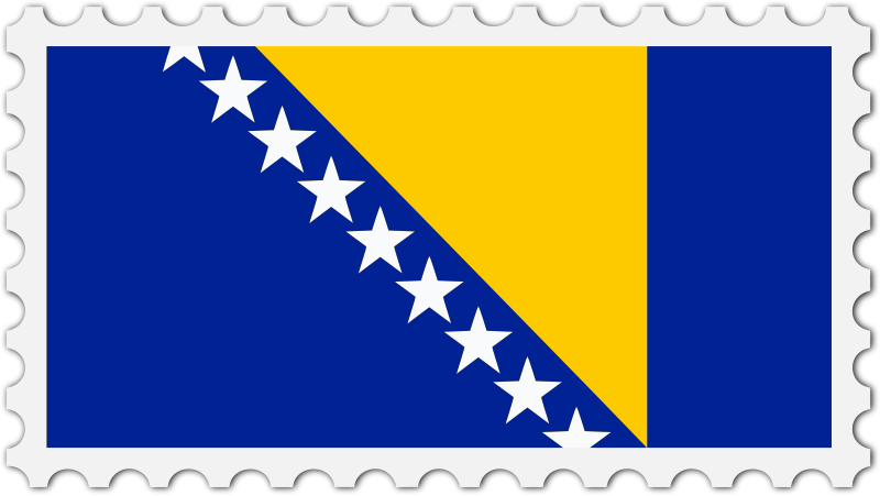 Bosnia and Herzegovina flag stamp