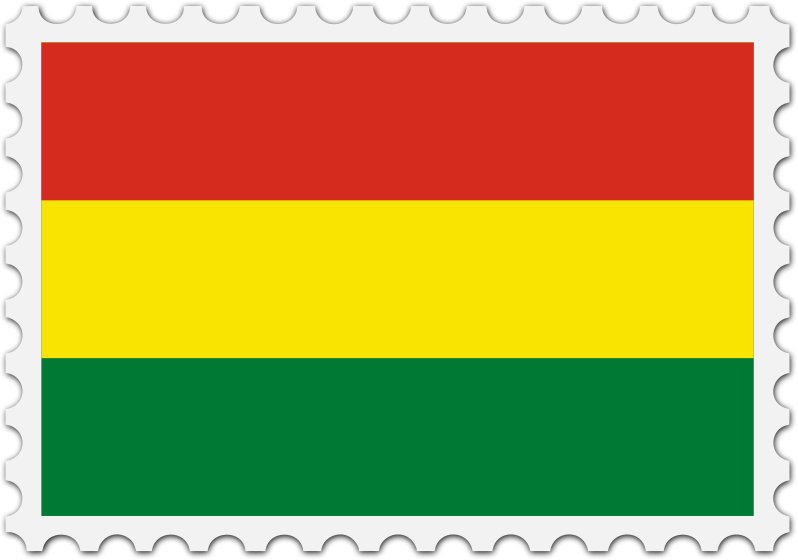 Bolivia flag stamp