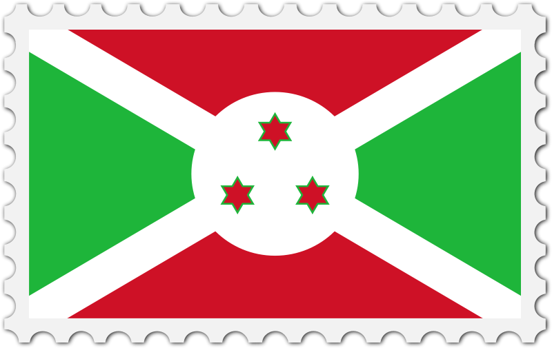 Burundi flag stamp